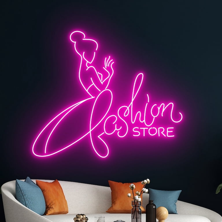 Handmadetneonsign Fashion Store Clothes Hangers Led Sign, Wardrobe