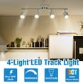 thumbnail image 5 of Lucere Adjustable 4-Head Track Light Kit, Dimmable Modern Rotable Fixture Ceiling Spotlight for Living Room, Gallery, 5 of 8
