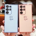 thumbnail image 2 of for Samsung Galaxy S23 Ultra Case Cute Rose Flower Phone Case for Women Girls Luxury Plating Full Camera Lens Cover Protection Shockproof S23 Ultra Case 6.8" Soft Silicone Bumper (Sierra Blue), 2 of 9