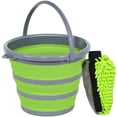 thumbnail image 1 of Cubeta plegable GreatCool de 10 litros con guante de lavado de autos 3 en 1, 1 of 6