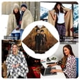thumbnail image 5 of Twilight Wearable Blanket Poncho Cape Wrap for Adult, Ultra Soft Flannel Shawl Blanket for Womens Mens, 5 of 7