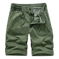thumbnail image 1 of Pantalones Cortos de Carga de los Hombres de la Moda de Verano de Color Sólido Casual Atlético Elástico Pantalones Cortos de Cintura para el Uso Diario, 1 of 8