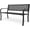 Black, variant on HUANG 50" Metal Outdoor Bench with Floral Back, 800 LB Capacity, Pink