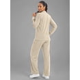 thumbnail image 3 of Rosvigor 2 Piece Sets Women Outfits Sweatsuit Mock Neck Sweatshirts Straight Leg Sweatpants for Travel Workout Lounge, 3 of 8