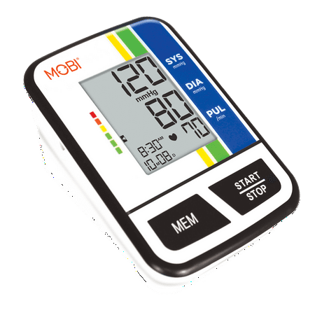 MOBI Blood Pressure Monitor Digital Upper Arm Blood Pressure Machine for Indoor/Outdoor Use with 120 Reading Memory Quick & Easy BP Machine Adjustable Arm Cuff 8.6"- 14.2" Large LCD Display
