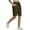 Army Green, variant on Ynynloco Women's Casual Cargo Shorts with Pockets Elastic High Waist Drawstring Shorts for Women Hiking Short