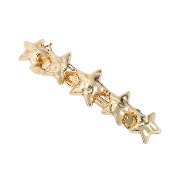 Unique Bargains 1 Pc Elegant Pentacle Hair Clips for Home Gold Tone