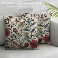 thumbnail image 3 of Orinice  Floral and Plants Throw Pillow Cushion Cover Butterfly on Beautiful Flower Pillow Case Decorative Square Accent Pillow Case  White, 3 of 5