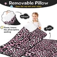 thumbnail image 3 of Pink and Black Of Leopard Print Toddler Nap Mats for Kids Preschool,Sleeping Mat Bag or Kids,Toddler Sleeping Bag,Toddler Nap Mat or Daycare, 3 of 6