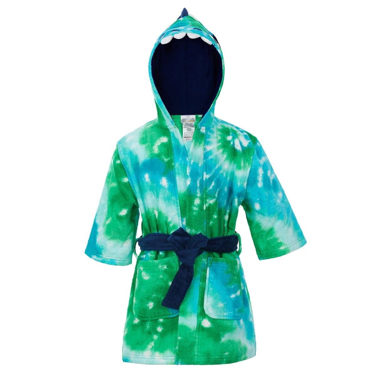 Saint Eve Kids' Beach robe cover up, dino tye dye size S (7/8