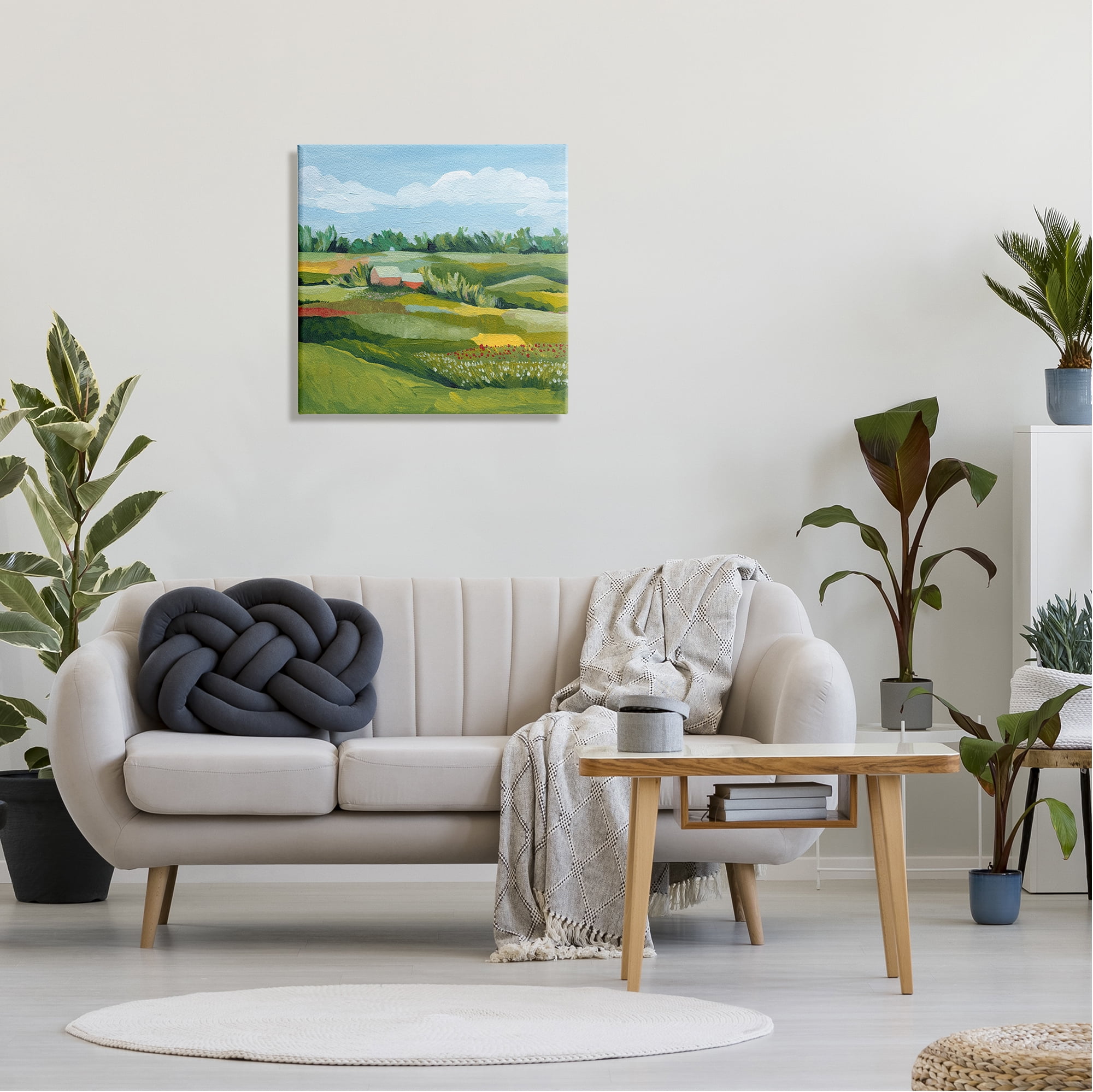 Stupell Vast Meadow Countryside Farmland Landscape Painting Gallery Wrapped Canvas Print Wall Art