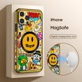thumbnail image 3 of iPhone MagSafe Series | Doodle Smiley Cartoon Leather Phone Case, iPhone 13 Pro Max, 3 of 6