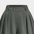 thumbnail image 4 of Vhkiploz Summer Board Shorts for Women's Pleated Everyday Bermuda Shorts Solid Color Beachwear Elastic Hem Wide Leg Running Shorts, 4 of 9
