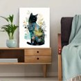 thumbnail image 5 of QISVANSET Black Cat Botanical Canvas Wall Art 15.75x11.81 Inches, 5 of 5