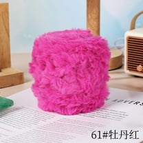 NAMZI 100g Super Chunky Chenille Yarn, Bulky Fluffy Thick Plush Yarn, Ideal for Crocheting, Hand-Knitted Blankets & Cozy Knitting Projects ,Fuchsia