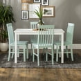 thumbnail image 3 of Walker Edison Modern 5-Piece Dining Set - White / Sage, 3 of 20