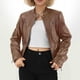 thumbnail image 1 of Chaquetas y abrigos casuales sin capucha de manga larga para mujer, chaqueta de cuero de moda para mujer, abrigo de cuero con solapa corta, traje de motociclista, chaqueta de cuero para mujer, parte s, 1 of 5