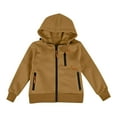 thumbnail image 3 of Cethrio Boys Zip up Hoodies, Casual Fall Long Sleeve Drawstring Sweatshirts for Boys Brown Size 14-16, 3 of 3