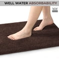 thumbnail image 5 of Yafa Home Fashion 2 Piece Solid Microfiber Soft Bathroom Rug Set, Non-Slip TPR Backing, 5 of 6