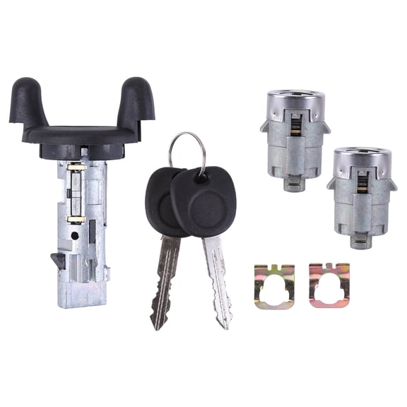Corfhy Ignition Switch Lock Cylinder and Door Lock Cylinders Key Kit for Chevy Silverado/GMC Sierra 1500/2500/3500, Tahoe, Yukon, Suburban 1998-2005 Replaces 12472980, 15815961