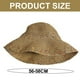 thumbnail image 2 of Sombrero de paja tejido de ala ancha de color transpirable con protección solar hueca de verano de 56-58 cm de circunferencia para mujer, 2 of 6