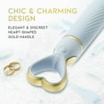 thumbnail image 3 of Delice™ By Blush® | Heartthrob Silicone Bullet Vibrator With Heart-Shaped Handle – Something Blue, 3 of 11