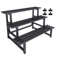 thumbnail image 2 of Soporte de Metal para plantas, macetero de flores, diseño de escalera, organizador de macetas, estante de exhibición de 3 niveles para jardín y patio 120cmx62cmx53cm, 2 of 8