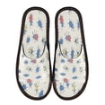 thumbnail image 3 of Unisex Travel Sandals House Slippers Includes Free Storage Bag for Hotel, Travel, Home Cartoon Bugs, 3 of 8