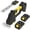 Black + Yellow, variant on Cordless Hedge Trimmer, 2-in-1 Electric Trimmer & Grass Shears, 20V 2.0Ah with 2 Batteries & Charger, Up to 120 Min Runtime for Gardens Yards Lawns