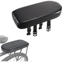Universal Bicycle Manned Cushion, Bicycle Rear Saddle for Passenger Seats, Soft PU  Leather Bicycle Rear Seat Cushion for Adults, Fits EBikes & Regular Bikes (Black) ﻿