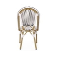 thumbnail image 5 of Christopher Knight Home Elize Outdoor French Cafe Chairs (Set of 4) by  Black + White + Bamboo Print Finish, 5 of 5