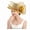 golden, variant on 1‑piece JINXI Headwear Series Elegant‑curved Mesh Hat, Head Accessory for Parties and Formal Occasions
