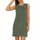 thumbnail image 3 of TaTaai Women's Casual Pullover Dress Sleeveless Round Neck Solid Color Slip Dress with Side Slit Lightweight Stretchy Summer Wear Gift, 3 of 6