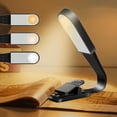 thumbnail image 1 of Lámpara de luz de lectura de libros recargable, lámpara de libro LED para leer en la cama, cuidado de los ojos, brillo ajustable, 1 of 5