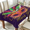 thumbnail image 4 of Coolnut Mardi Gras Rectangle Tablecloth Spill-Proof Polyester Table Cloth Table Cover for Kitchen Dining Picnic Holiday Party Decoration,54"x54", 4 of 7