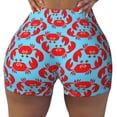 thumbnail image 2 of Sikiie Cartoon Crabs Workout Shorts Women Scrunch Butt Gym Shorts Seamless High Waist Tummy Control Yoga Biker Athletic Shorts-XX-Large, 2 of 8