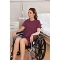 thumbnail image 3 of Pinspark Open Back Hospital Gowns for Women Tear Away Short Sleeve Post Surgery Soft Nightgowns for Elderly Women With Pocket, 3 of 6