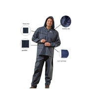 Ozark Trail Mens Eva Rainwear Suit, Blue Cove, XL/XXL