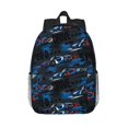 thumbnail image 1 of Easygdp Blue Sports Car Mochila Ligera de 15 Pulgadas para Estudiantes, Mochila Cómoda para la Escuela y Viajes, Correas Ajustables, 1 of 6