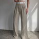 thumbnail image 2 of Pantalones de yoga Gibobby Pantalones casuales adelgazantes de moda de color sólido Gris M, 2 of 5