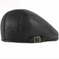 thumbnail image 4 of SikaFu Beret High Quality PU Leather Hat Men Women Adjustable Gastby Ivy Newsboy Flat Cap Retro Artist Painter Hat Men Beret Cap, 4 of 6