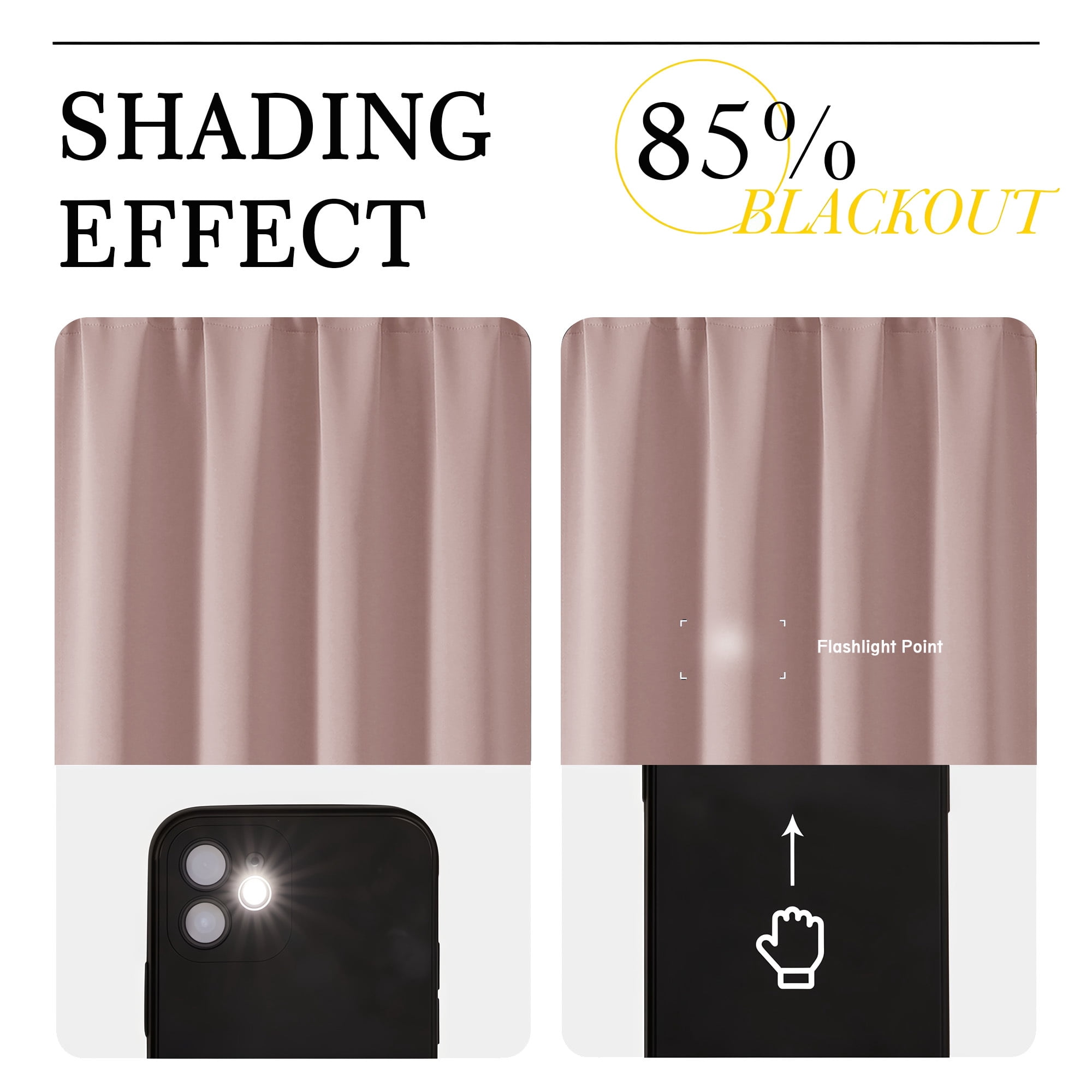 Chyhomenyc Blush Pink Curtains 63 Inches Long, Light Filtering Thermal Insulated Energy Saving Solid Soft Privacy Rod Pocket Window Curtains for Living Girls Room Bedroom, Each 40Wx63L Inch, 2 Panels