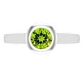 thumbnail image 2 of Dazzlingrock Collection 5mm Round Peridot Solitaire Engagement Ring for Women (Color Green, Clarity Moderately Included) in 14K White Gold, Size 7.5, 2 of 5