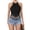 Black Square, variant on Womens Elegant Fringe Trim Sleeveless Crop Top Slim Fit Flattering Short Blouse Casual Wear Black Twisted Bread XL