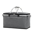 thumbnail image 1 of Cesta Aislada, Bolsa De Cesta De Picnic Con Marco De aleación De Aluminio De Gran Capacidad, Forro De Papel De Aluminio, Tela Oxford Estable Para Picnic, 1 of 8