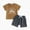 Coffee, variant on Kaprioy Toddler Baby Boy Clothes Toddler Summer Outfit Short Sleeve Tractor Letter A LITTLE DIRT NEVER HURT Print T-Shirt Tee Tops Shorts 6 12 18 24 Months 2T 3T Clothing Set Baby Boys' Shorts Sets