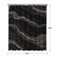 thumbnail image 5 of Black Gold Marble Pattern Shower Curtain 72"x84" ,Bathroom Decorative Shower Curtains Set with 12 Hooks,Modern Waterproof Washable Shower Curtain, 5 of 6