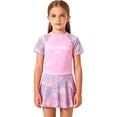 thumbnail image 2 of Bathing Suit 2 Piece, Toddler Swimsuit Girl 3T Girls Swimsuit Upf 50+ Rash Guard Set Quick Dry Swimsuits Ruffle Girls' Swimwear Floral Girls Swimsuit Bathing Suits for, 2 of 4