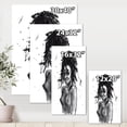thumbnail image 4 of Black and White Portrait of African American Woman V 16 in x 32 in Painting Canvas Art Print, by Designart, 4 of 4