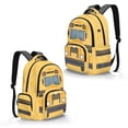 thumbnail image 2 of Whosucclay Yellow Bus Front Design 17 Inch Kids Backpack, Durable Elementary Backpack for Boys Girls, Large Capacity Bookbag for High School College Kindergarten, 2 of 8
